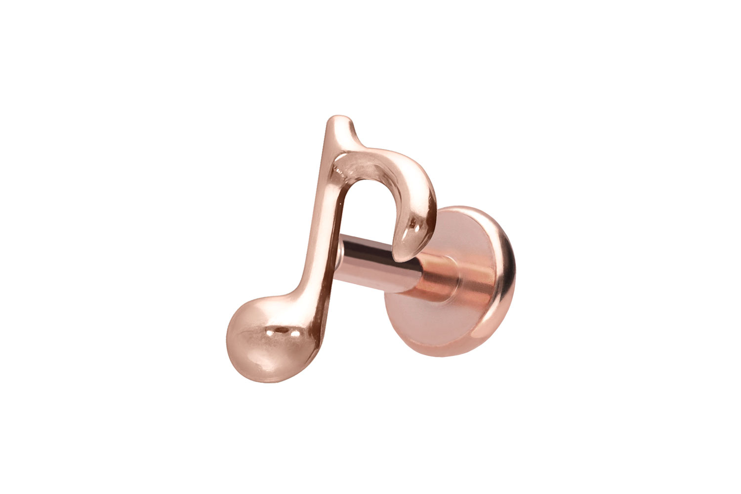 Titan Labret Piercing mit Push Fit ACHTELNOTE